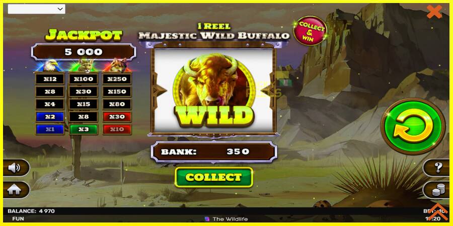 1 Reel Majestic Wild Buffalo מכונת משחק לכסף, תְמוּנָה 4