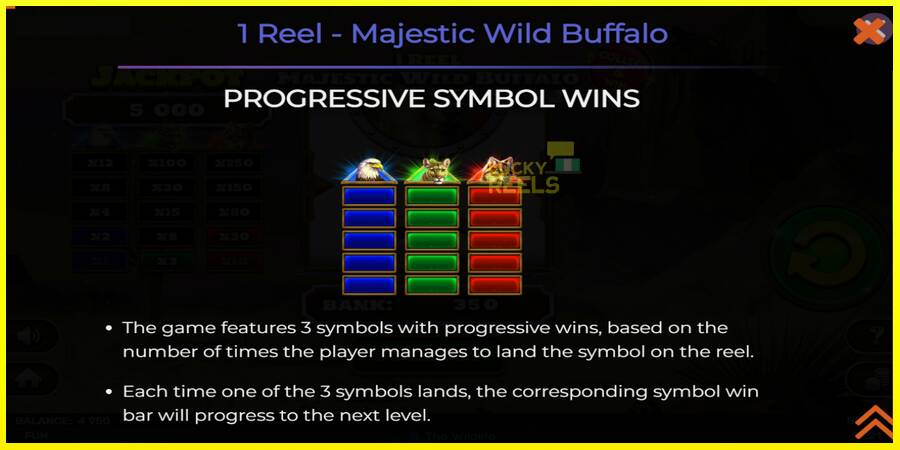 1 Reel Majestic Wild Buffalo מכונת משחק לכסף, תְמוּנָה 5