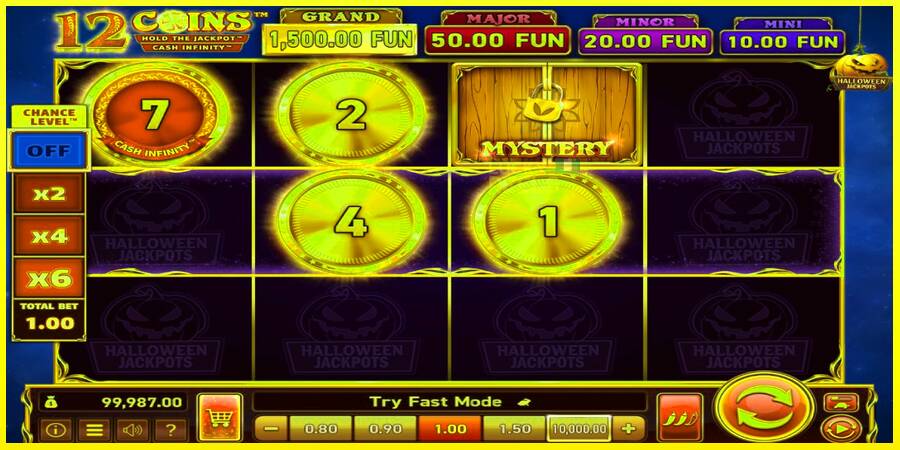 12 Coins Grand Gold Edition Halloween Jackpots מכונת משחק לכסף, תְמוּנָה 3