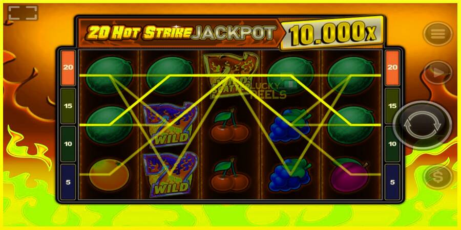 20 Hot Strike Jackpot מכונת משחק לכסף, תְמוּנָה 3