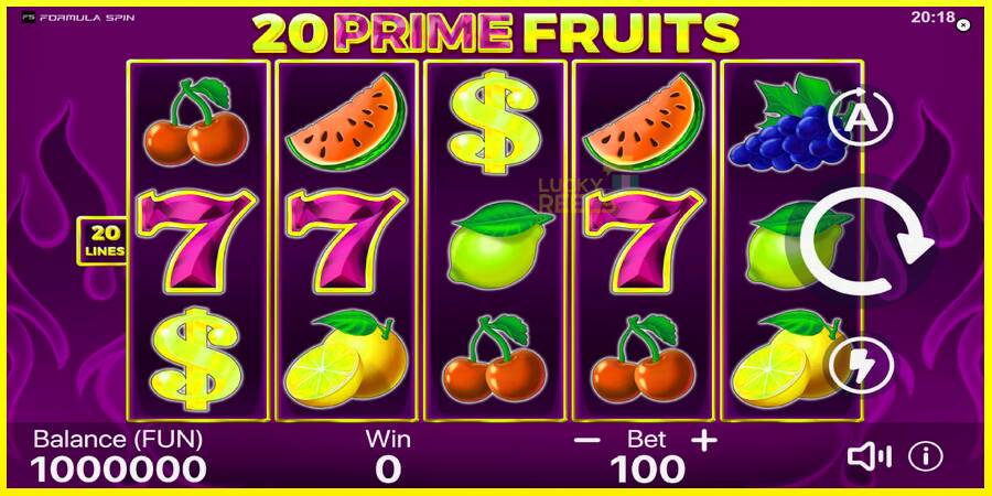 20 Prime Fruits מכונת משחק לכסף, תְמוּנָה 1