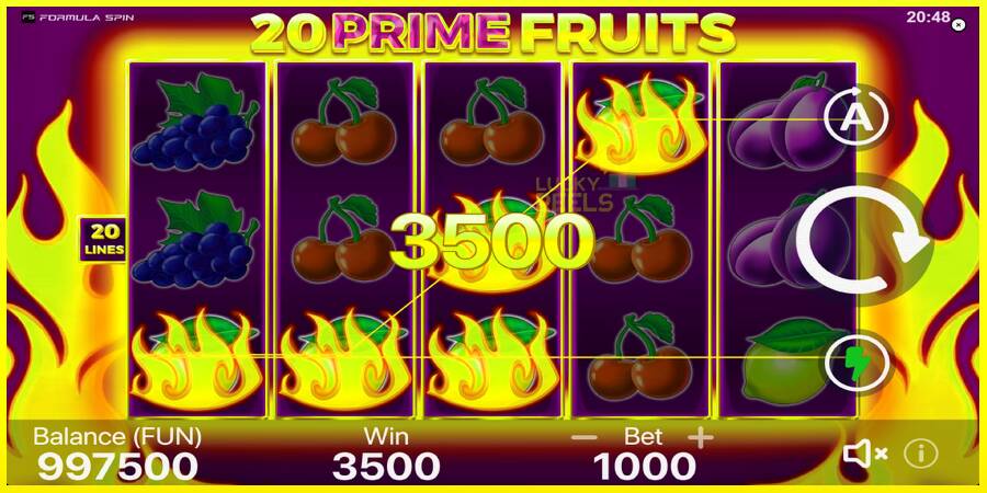 20 Prime Fruits מכונת משחק לכסף, תְמוּנָה 2