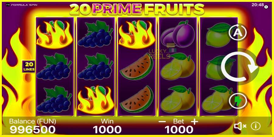 20 Prime Fruits מכונת משחק לכסף, תְמוּנָה 3