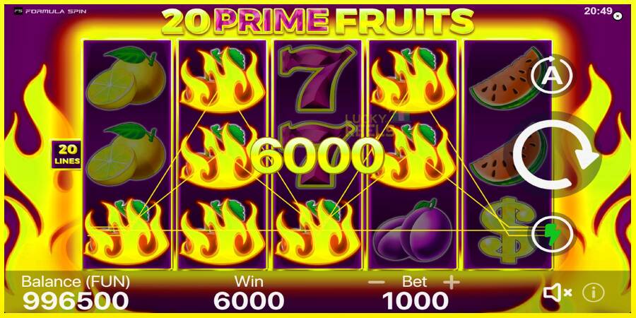 20 Prime Fruits מכונת משחק לכסף, תְמוּנָה 4