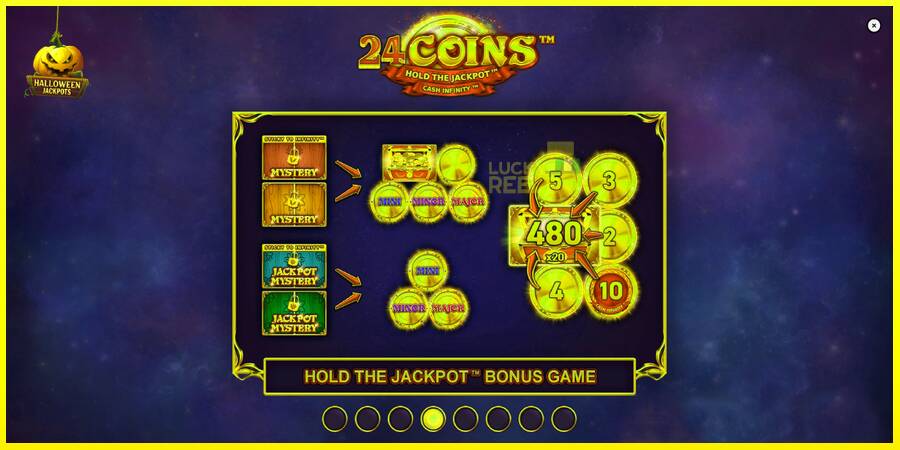 24 Coins Halloween Jackpots מכונת משחק לכסף, תְמוּנָה 1