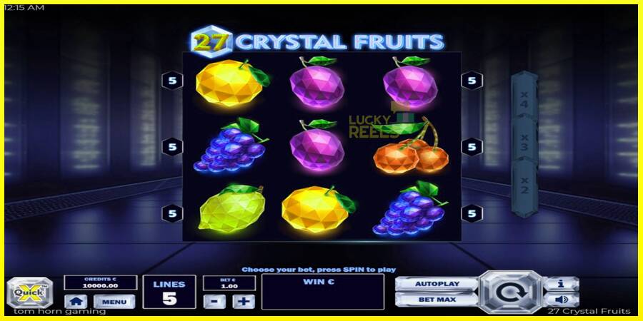 27 Crystal Fruits מכונת משחק לכסף, תְמוּנָה 2