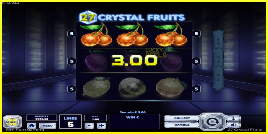 27 Crystal Fruits מכונת משחק לכסף, תְמוּנָה 3