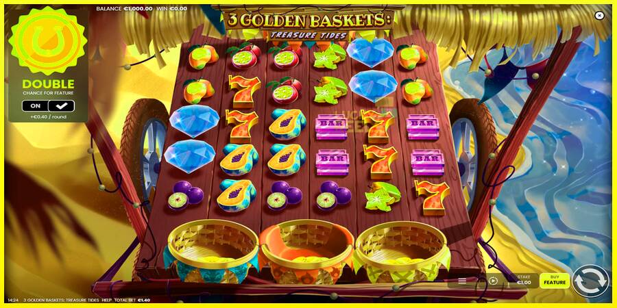 3 Golden Baskets: Treasure Tides מכונת משחק לכסף, תְמוּנָה 1