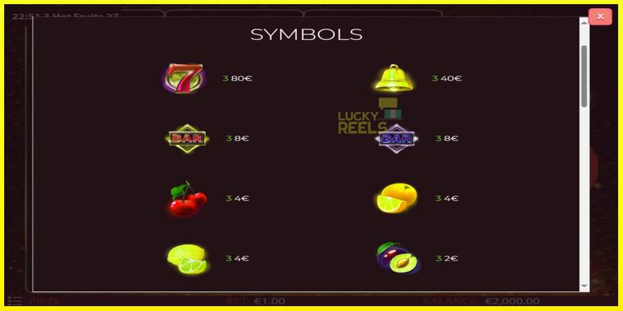 3 Hot Fruits 27 מכונת משחק לכסף, תְמוּנָה 4