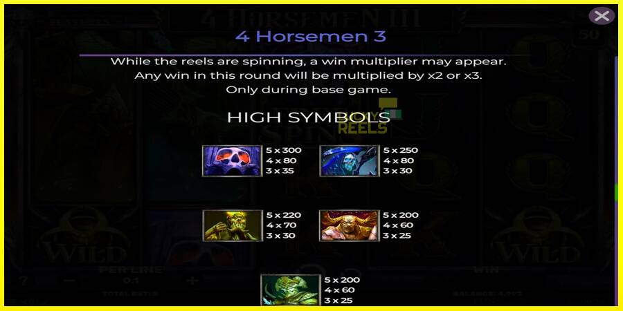 4 Horsemen III מכונת משחק לכסף, תְמוּנָה 7