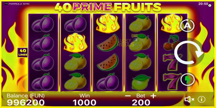 40 Prime Fruits מכונת משחק לכסף, תְמוּנָה 3