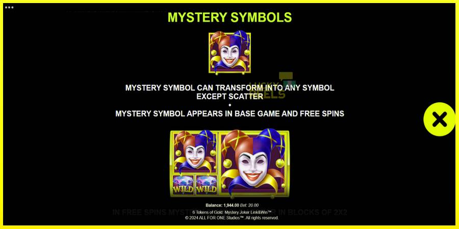 6 Tokens of Gold: Mystery Joker Link & Win מכונת משחק לכסף, תְמוּנָה 6