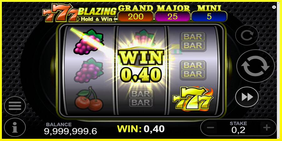 777 Blazing Hold & Win מכונת משחק לכסף, תְמוּנָה 2