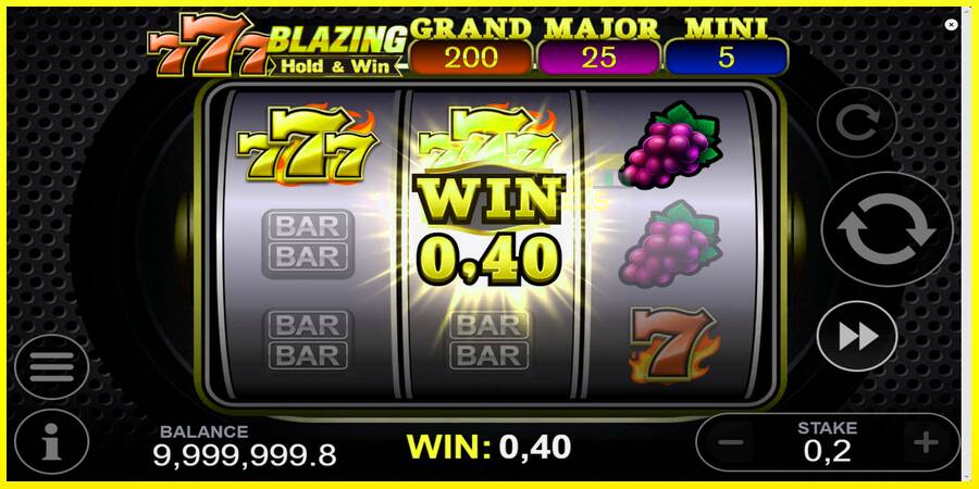 777 Blazing Hold & Win מכונת משחק לכסף, תְמוּנָה 3