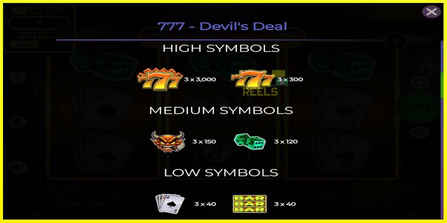 777 Devils Deal מכונת משחק לכסף, תְמוּנָה 5