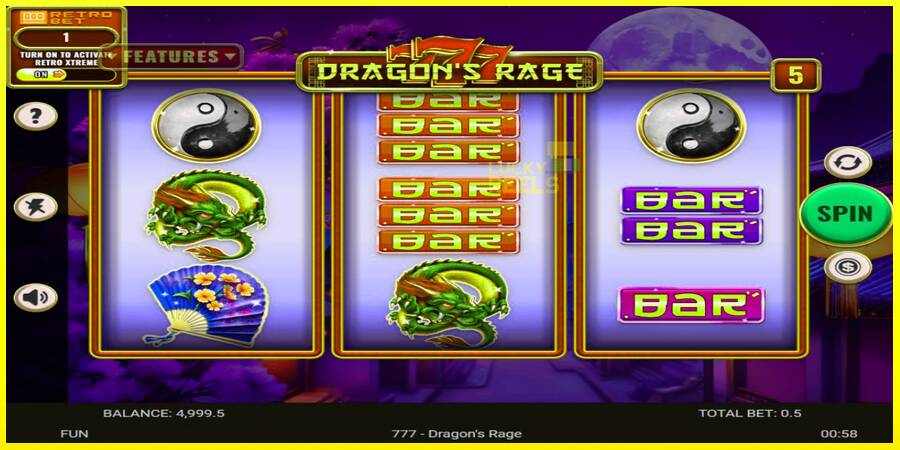 777 - Dragons Rage מכונת משחק לכסף, תְמוּנָה 2