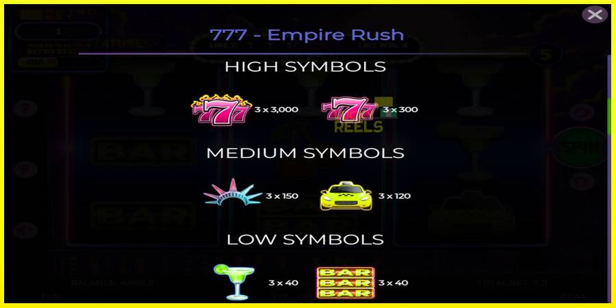 777 Empire Rush מכונת משחק לכסף, תְמוּנָה 5