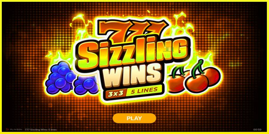 777 Sizzling Wins: 5 Lines מכונת משחק לכסף, תְמוּנָה 1