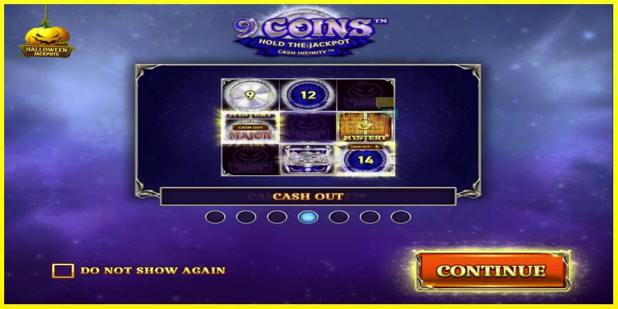 9 Coins Grand Platinum Edition Halloween Jackpot מכונת משחק לכסף, תְמוּנָה 1