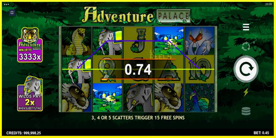 Adventure Palace מכונת משחק לכסף, תְמוּנָה 4