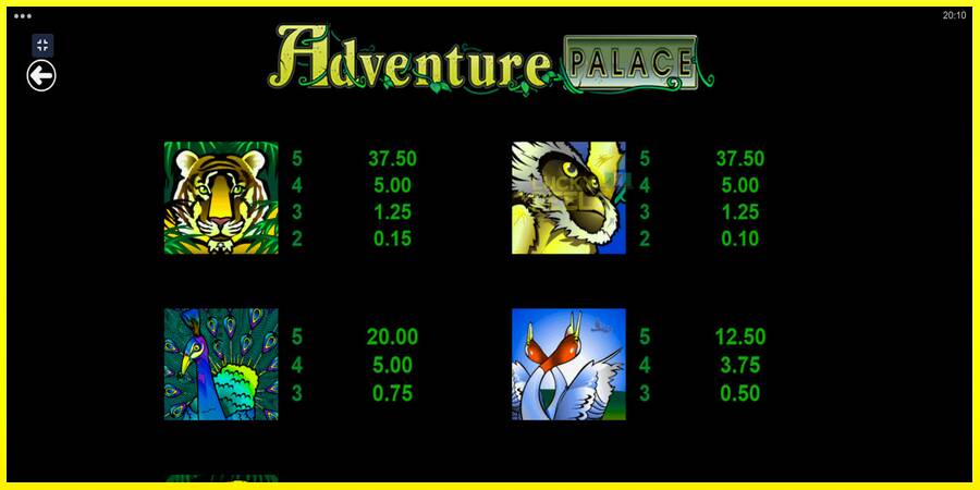 Adventure Palace מכונת משחק לכסף, תְמוּנָה 7