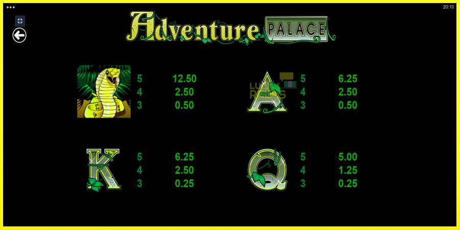 Adventure Palace מכונת משחק לכסף, תְמוּנָה 8