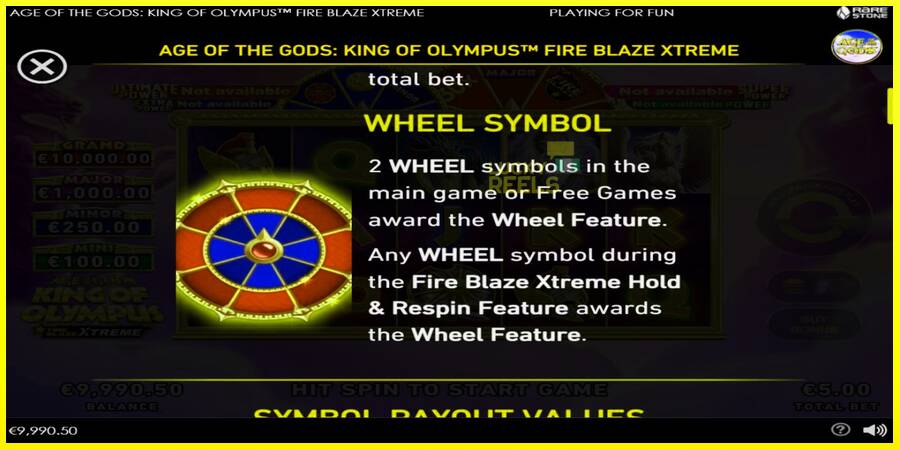 Age of the Gods: King of Olympus Fire Blaze Xtreme מכונת משחק לכסף, תְמוּנָה 5