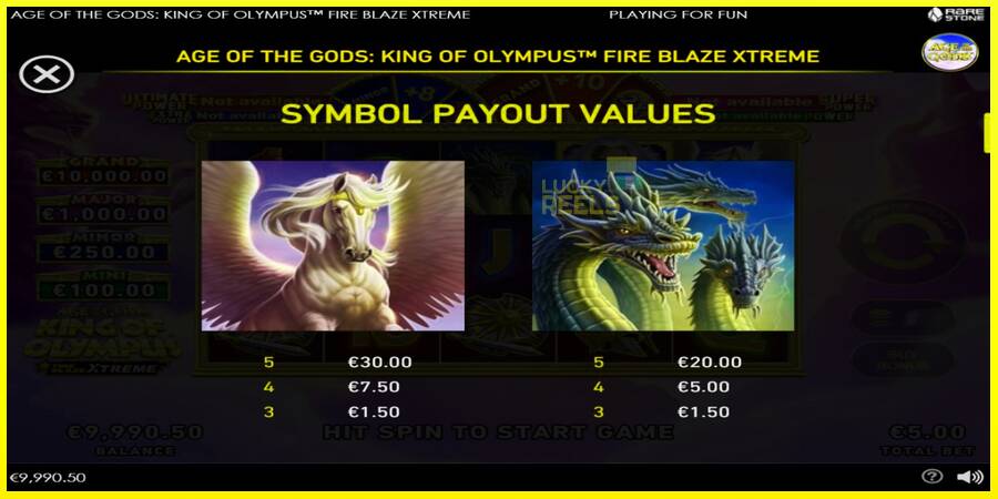 Age of the Gods: King of Olympus Fire Blaze Xtreme מכונת משחק לכסף, תְמוּנָה 6