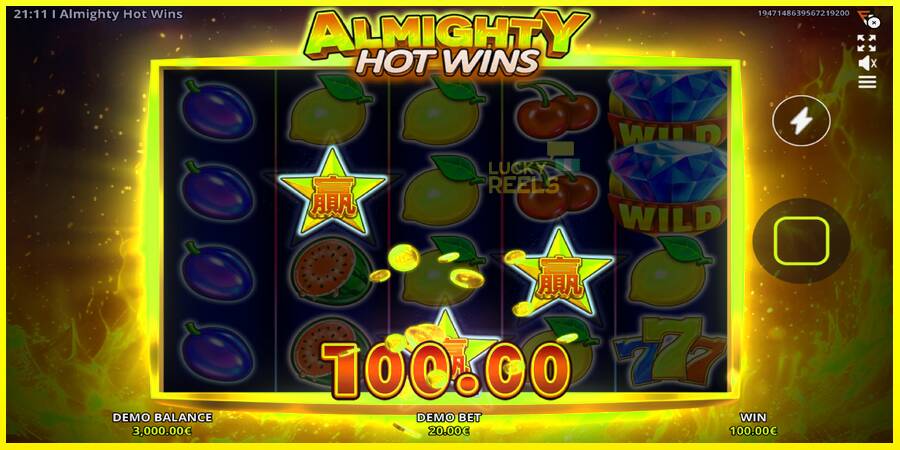 Almighty Hot Wins מכונת משחק לכסף, תְמוּנָה 3