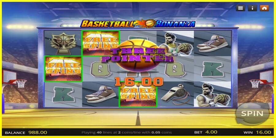 Basketball Bonanza מכונת משחק לכסף, תְמוּנָה 2