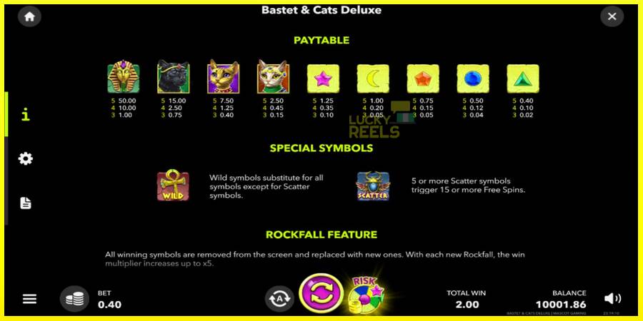 Bastet & Cats Deluxe מכונת משחק לכסף, תְמוּנָה 5