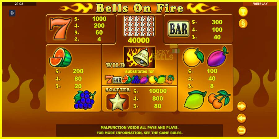 Bells on Fire מכונת משחק לכסף, תְמוּנָה 8