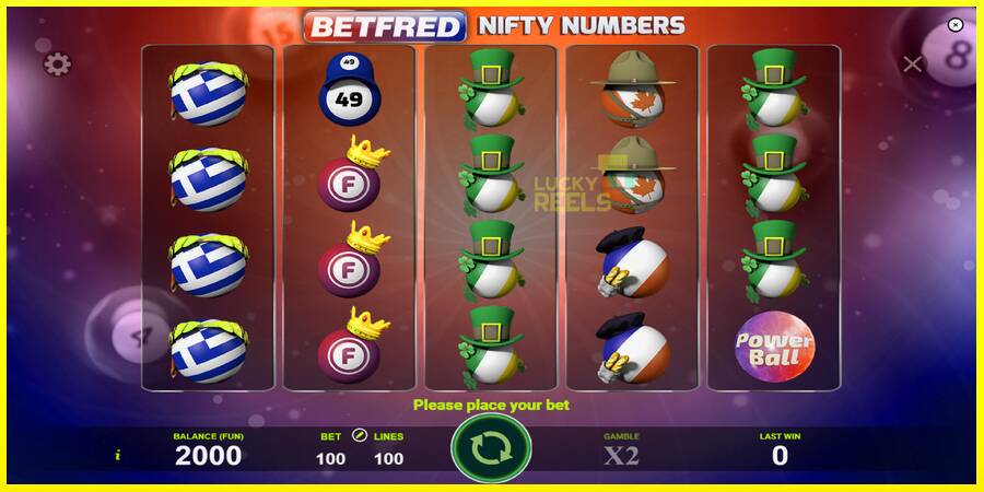 Betfred Nifty Numbers מכונת משחק לכסף, תְמוּנָה 1