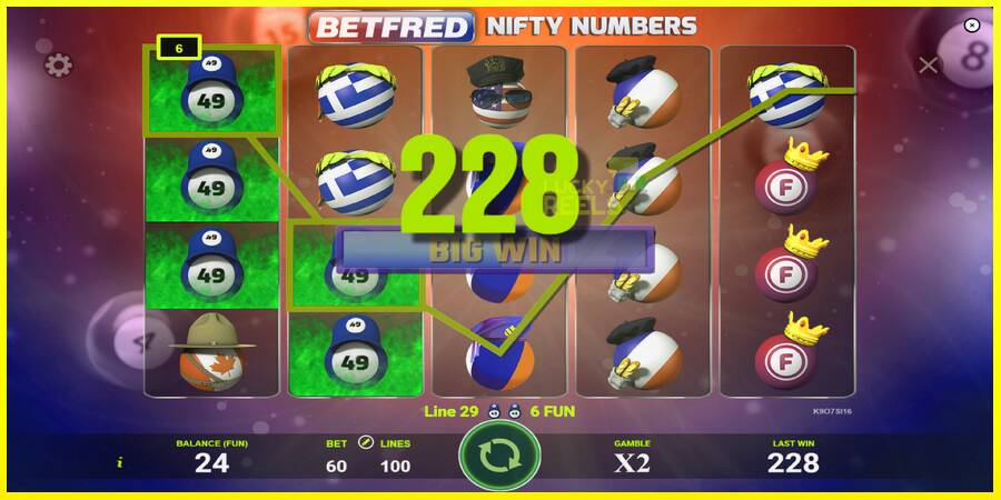 Betfred Nifty Numbers מכונת משחק לכסף, תְמוּנָה 4