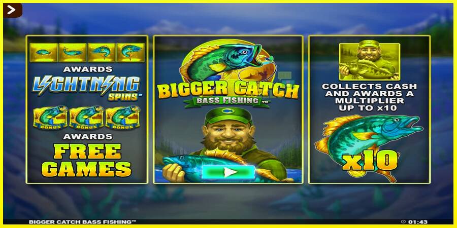 Bigger Catch Bass Fishing Rapid Fire Jackpots מכונת משחק לכסף, תְמוּנָה 1