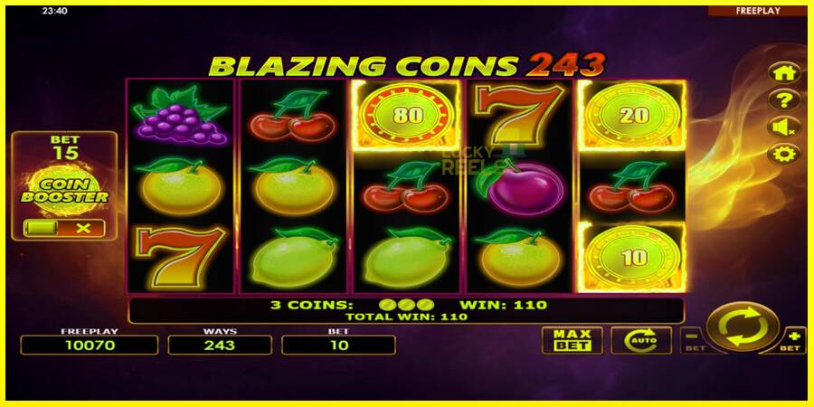 Blazing Coins 243 מכונת משחק לכסף, תְמוּנָה 3