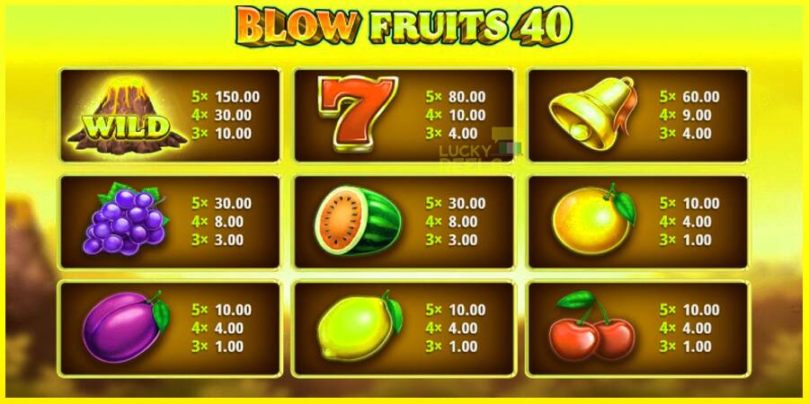 Blow Fruits 40 מכונת משחק לכסף, תְמוּנָה 4