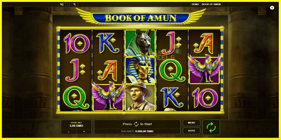 Book of Amun מכונת משחק לכסף, תְמוּנָה 1