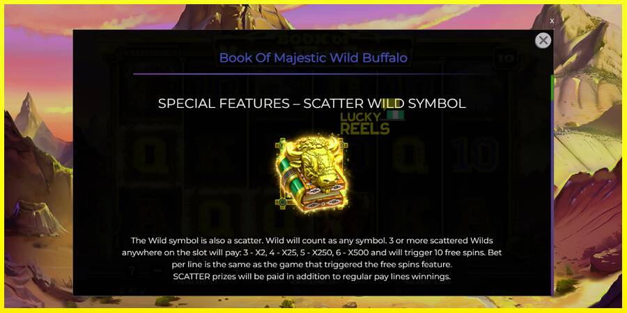 Book of Majestic Wild Buffalo מכונת משחק לכסף, תְמוּנָה 5