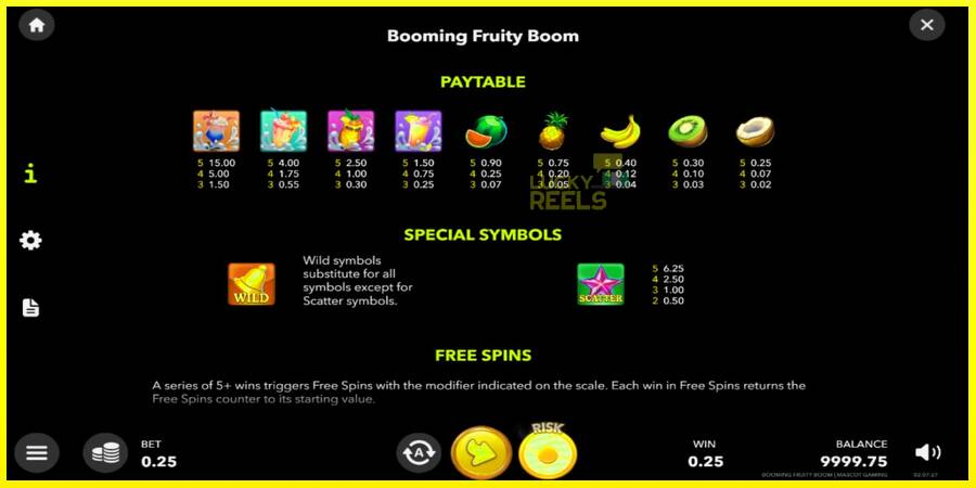 Booming Fruity Boom מכונת משחק לכסף, תְמוּנָה 5