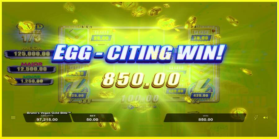 Brunos Vegas Gold Blitz מכונת משחק לכסף, תְמוּנָה 3