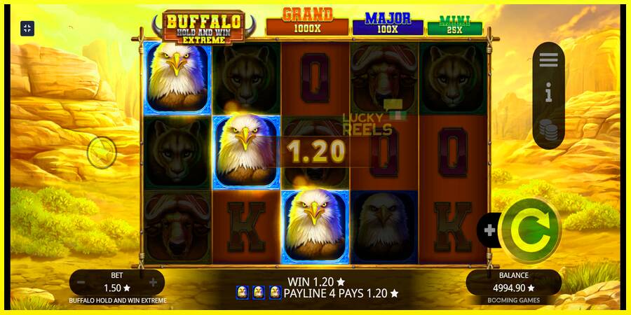 Buffalo Hold and Win Extreme מכונת משחק לכסף, תְמוּנָה 3