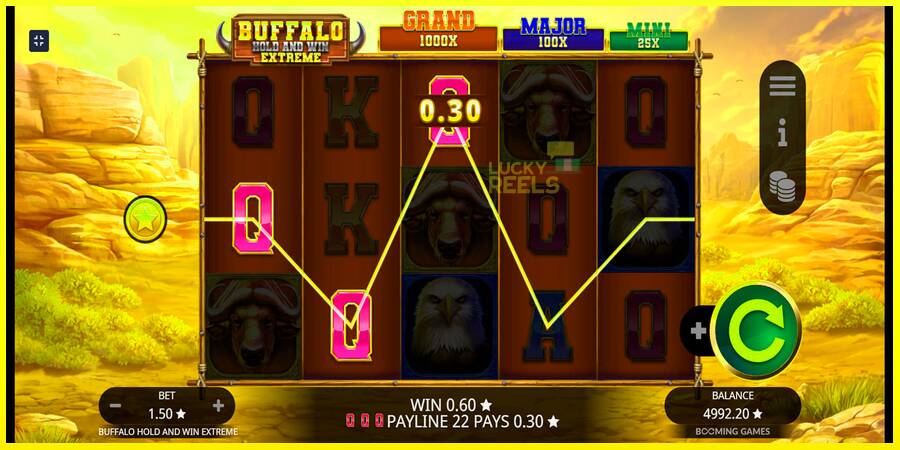 Buffalo Hold and Win Extreme מכונת משחק לכסף, תְמוּנָה 4