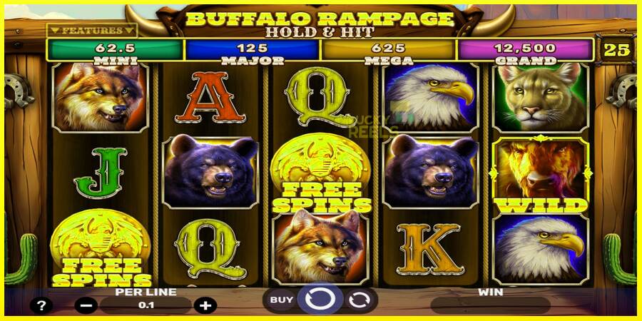 Buffalo Rampage Hold & Hit מכונת משחק לכסף, תְמוּנָה 1