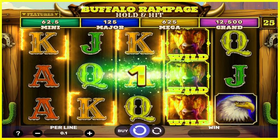 Buffalo Rampage Hold & Hit מכונת משחק לכסף, תְמוּנָה 3