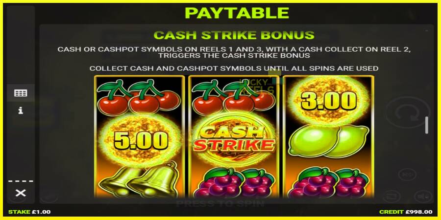 Cash Strike Hotstepper מכונת משחק לכסף, תְמוּנָה 6