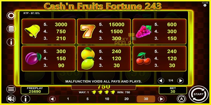 Cashn Fruits Fortune 243 מכונת משחק לכסף, תְמוּנָה 6