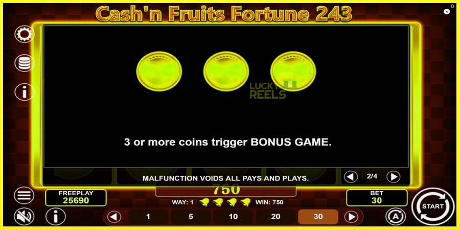 Cashn Fruits Fortune 243 מכונת משחק לכסף, תְמוּנָה 7