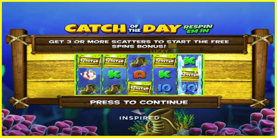 Catch of the Day Respin Em In מכונת משחק לכסף, תְמוּנָה 3