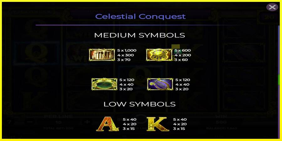 Celestial Conquest מכונת משחק לכסף, תְמוּנָה 6